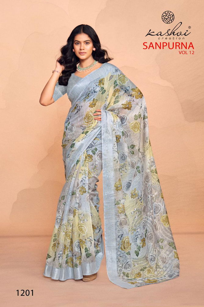 Sanpurna Vol 12 By LT Printed Sarees Wholesale Clothing Suppliers In India
